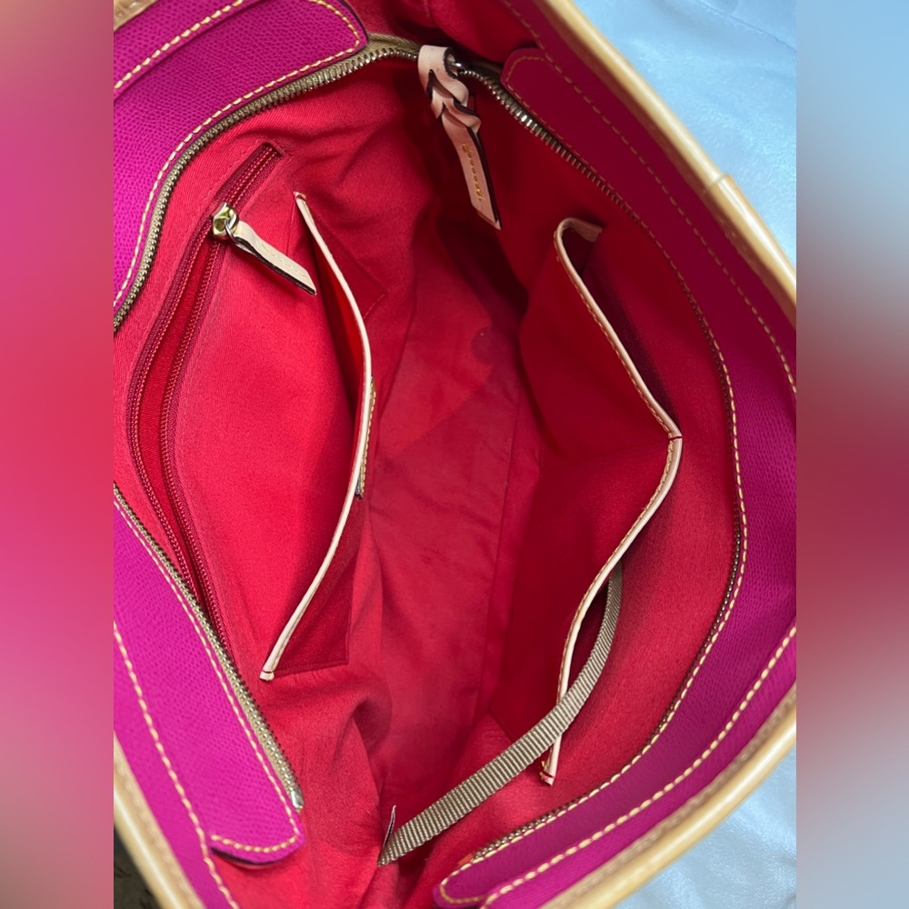 Dooney & Bourke Fuchsia Cynthia Leather Tote - Picture 17 of 17